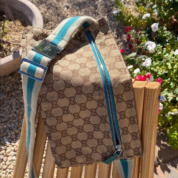 Gucci Brown and Blue Crossbody Bags - Picture 5 of 9